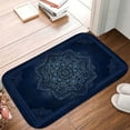 thumbnail image 6 of 1pc Blue Mandala Pattern Absorbent Non-Slip Bathroom Thickened Flannel Rug Decor,Soft,Quick Drying,Suitable For Indoor/outdoor Use,Bathrooms,Bedrooms,Kitchens,Terrace,Laundry Rooms,16"x24", 6 of 9