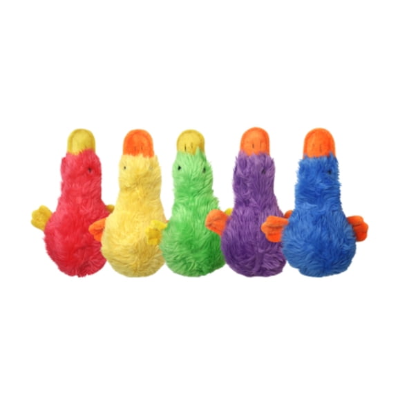Multipet Plush Duckworth Dog Toy with Squeaker, 13 inches, Assorted Colors
