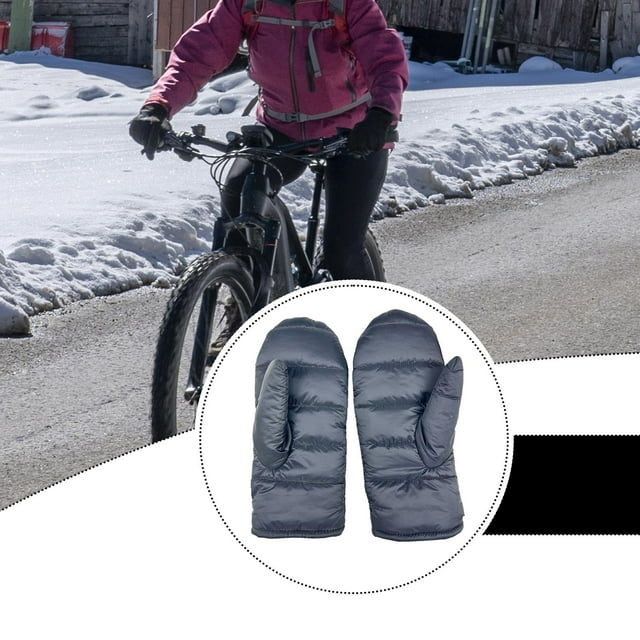 Manoplas de plumón para esquí, térmicas, resistentes al viento, cálidas y para climas fríos, con forro térmico para caminar, en bicicleta,