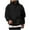 Black, variant on JUSLIO Plus Size Mens Sweatshirt Hooded Solid Hoodies Long Sleeve Pullover Comfortable Everyday Fall / Winter Sweatshirts
