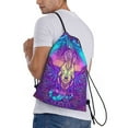 thumbnail image 3 of Easygdp Elephant in Tribal Style Drawstring Backpack, Beach Sackpack, Travel Sackpack Lightweight for Sports, Gym, Travel, Swimming - Medium, 3 of 9