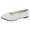 White, variant on Womens Classic Patent Faux Leather Ballet Flats, Round Toe Slip On Shoes, Comfortable Soft Sole Casual Flats for Daily Work and Summer Outfits