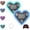 2PCS*B, variant on Solar Powered Wireless LED Heart Shape C-Pillar Neon Light, Car Solar Heart LED Light, Romantic Car Interior Ambient Light, Outdoor Decor and Couples' Valentine's Day Decoration (B)