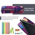 thumbnail image 5 of Pofeuu Western Style Dinosaur Print Leather Pencil Case, Leather Pencil Pouch Large Capacity, Big Pencil Pouch with Zipper Vintage Pen Bag Fountain Pen Holder, 5 of 7