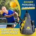 thumbnail image 4 of Boomer Pickleball Sling Bag with Paddle Storage, 3 Zipper Compartments, Water Bottle Pocket, Fence Clip, 4 of 7