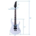 thumbnail image 3 of Glarry Full Size Beginner Electric Guitar with Amplifier, Guitar Bag, White, 3 of 7