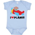 thumbnail image 3 of Inktastic Airplane I Love Planes Boys Baby Bodysuit, 3 of 5
