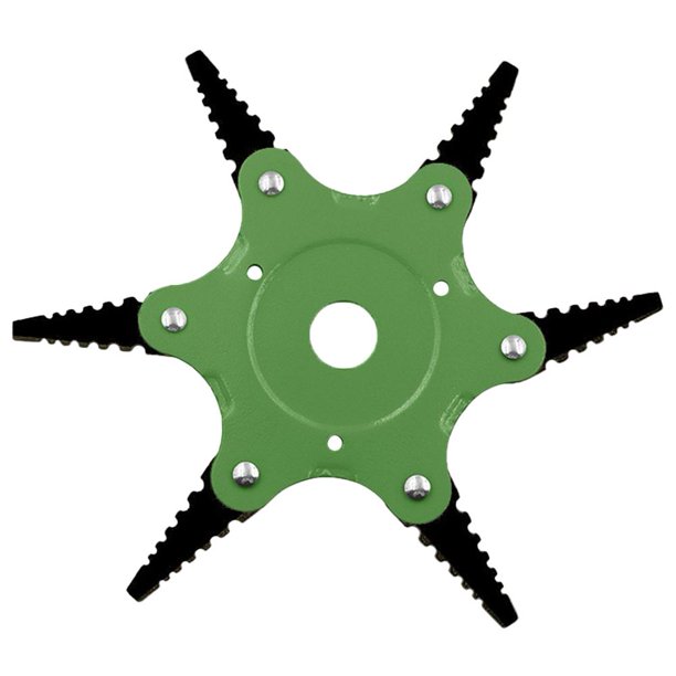 Cuchilla Desbrozadora 6 Dientes Césped para Cortacésped (verde)