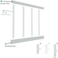 thumbnail image 2 of 3 1/2" Top Rail & 3 1/2" Bottom Rail Classic Wainscot Systems RailPak 8' Length, 2 of 3