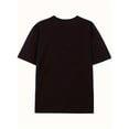 thumbnail image 2 of Camiseta de algodón para hombre, estilo deportivo, informal, con cuello redondo y manga corta, divertida, con gráficos de manga corta, color negro, 2 of 6