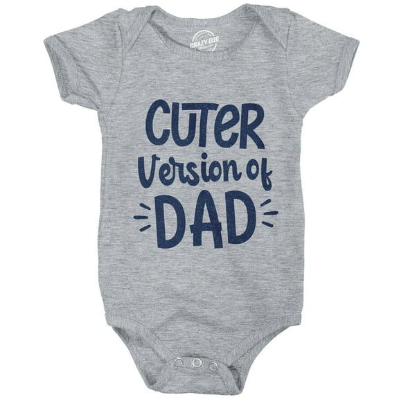 Cuter Version Of Dad Baby Bodysuit Funny Son Family Boy Graphic Novelty Jumper