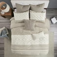 thumbnail image 6 of INK+IVY Mila 3-Piece Cotton Printed Comforter Set with Chenille in Brown, 6 of 11