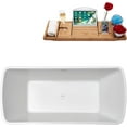 thumbnail image 4 of 67" Streamline N-681-67FSWH-FM Soaking Freestanding Tub and Tray With Internal Drain, 4 of 8