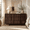 Ebony Walnut, variant on Wetalus Mid-Century Modern Dresser with 9 Drawers 55" Wide Finish Chest of Drawers Walnut