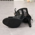 thumbnail image 6 of Open Toe Booties for Women Stiletto Heels Ballroom Dance Shoes Fashion Mesh Open Toe Women's Ankle Boots & Booties, Black, Size 9, 6 of 9