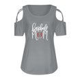 thumbnail image 4 of Fiudx Camisas de Mujer Camiseta Estampada a La Moda para Mujer, Blusa de Manga Corta, Tops Informales con Cuello Redondo, 4 of 4