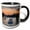 Black/White, variant on 3drose, Sunset and Boats Over the Seine River in Paris, France, 11oz Two-tone Black Mug