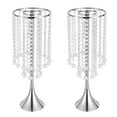 thumbnail image 4 of 2Pcs Silver Art Flower Vase Floor Urn Vase Acrylic Crystal Table Centrepiece Stand Decor Iron, 4 of 12