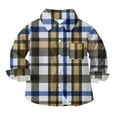 thumbnail image 6 of Bovxnpu Kids Toddler Fall Outfits Winter Clothes, Boys Plaid Shirt Long Sleeve Button Down Flannel Shirts Fall Clothes, 6 of 8