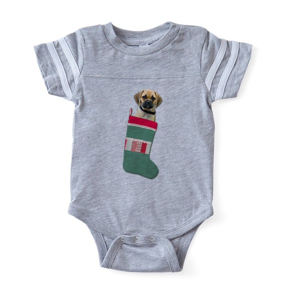 CafePress - FIN Puggle Xmas Stocking - Cute Infant Baby Football Bodysuit