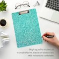 thumbnail image 5 of FMSHPON Mint Glitter Green Clipboard Hardboard Wood Nursing Clip Board and Pull for Standard A4 Letter 13x9 inches, 5 of 8