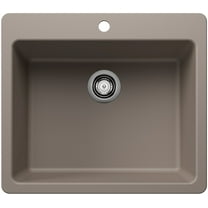 Blanco 443221 Liven 25" Drop-In/Undermount Single Basin Silgranit Kitchen Sink - Truffle