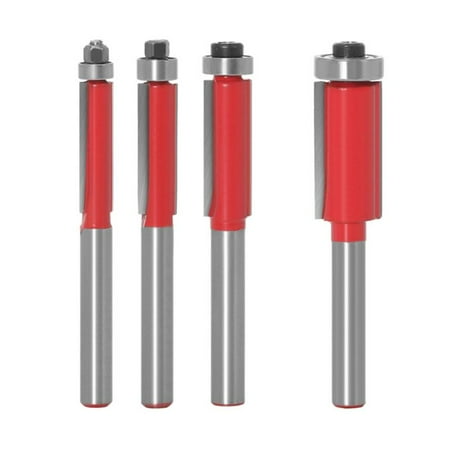 

4pcs Woodworking Milling Cutter Slotting Cutter with Bearing Trimming Tool