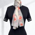 thumbnail image 6 of Wrapables Lightweight Vibrant Spring Chiffon Scarf, Gray Tulips, 6 of 6