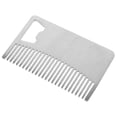thumbnail image 5 of Barber Hair Comb Stainless Steel Portable Credit Card Size For Men Women Reduce Frizz Create Salon Looks 3.3X2.0X0.1in 1Pack, 5 of 5