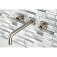 thumbnail image 4 of Kingston Brass KS6028DKL Kaiser Two-Handle Wall Mount Roman Tub Faucet, Brushed Nickel, 4 of 7