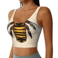 thumbnail image 2 of KLL Honey Bee for Workout Tank Tops for Women,U Back Fitness Top Built in Shelf Bras Padded Fit for Yoga Gym-X-Large, 2 of 8