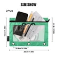 thumbnail image 3 of Ckdifva Cute Bear Pencil Pouch 3 Ring Zipper Pencil Case Binder Pockets Clear Top Cosmetic Bag 2 Pack, 3 of 6