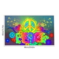 thumbnail image 2 of SHJHENG Retro Peace Sign Guitar Area Rug, Non-Slip Washable Welcome Mat for Front Door, Bathroom & Home Decor, 2 of 5