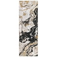 thumbnail image 6 of Modern Abstract Marble Print Runner Rugs 2' x 6'– Soft, Washable, Non-Slip & Non-Shedding(Black), 6 of 8