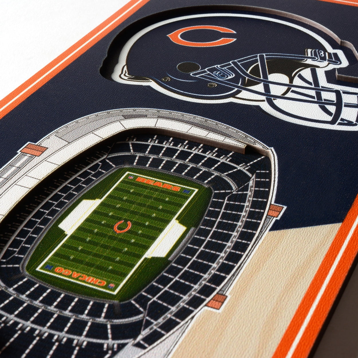 Bears 6'' x 19'' 3D StadiumView Banner