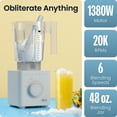 thumbnail image 3 of Chefman Obliterator 48oz Countertop Blender w/ 20oz Travel Jar and Tamper/Scraper Tool – Concrete, 3 of 11