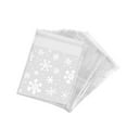thumbnail image 1 of Bolsa de Embalaje de Regalo de Navidad ANGGREK Plástico Estampado Copos de Nieve 100 Uds, 1 of 7