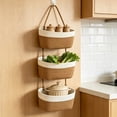 thumbnail image 5 of Txlpkdyx Cottage Core Decor 2/3 Tier Hanging Wall Storage Baskets Boho Wall Decor For Bathroom Kitchen Bedroom, 5 of 7