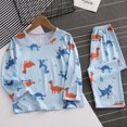 thumbnail image 1 of Pijamas para niños, conjunto de ropa para el hogar de manga larga para niñas de estilo coreano, ropa fina para aire acondicionado para bebés, ropa para niños de primavera y otoño, 1 of 2