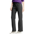 thumbnail image 1 of Hanes Womens ComfortSoft EcoSmart Open Leg Fleece Sweatpants, S, Ebony, 1 of 2
