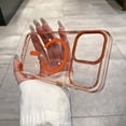 thumbnail image 2 of For iPhone Air Phone Case,Luxury Diamond Lens Ring Design,Compatible with Mag-Safe,Transparent Back,Ultra Slim Shockproof Anti-fall Protection,Anti-Scratch Phone Case Cover,Orange, 2 of 12