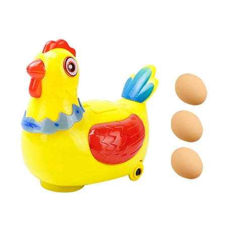 LOLIPPYY Electric Chicken Toy with Lay Eggs Function 1 Set Yellow ABS
