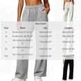 thumbnail image 3 of BRELIL Women's High Waisted Straight Leg Sweatpants with Pockets Casual Loose Lounge Pants Solid Officewear Long Trousers Fashion Outfits, White M, 3 of 7