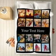 thumbnail image 4 of AISENIN Custom 16 Pictures Memory Blanket Personalized Blanket with Photos Text Customized Collages Throw Blanket for Adult Kids Friends as Birthday Christmas Memorial Gift, 4 of 5