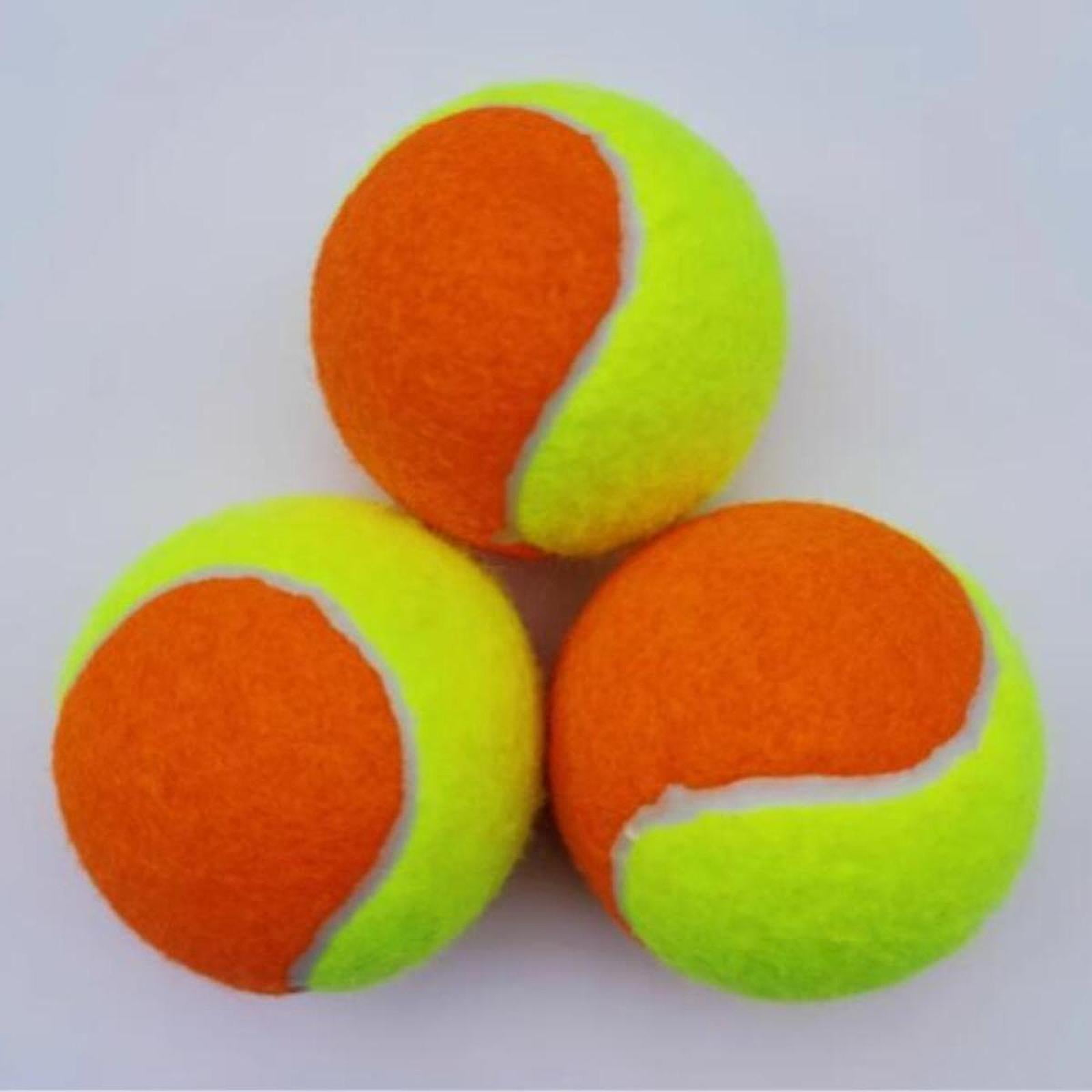 Baoblaze 12 Pieces Tennis Balls 64mm Dia Playing Balls for Games Indoor Entertainment Orange Yellow
