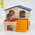thumbnail image 4 of Double Layer Hamster Mice Squirrel Hidden Play Villa Wooden House Small Pet Nest, 4 of 8