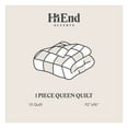 thumbnail image 5 of HiEnd Accents Velvet Diamond 1 Piece Quilt, Gray Solid Color Modern Classic Bedding, Queen, 5 of 5