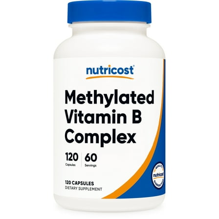 Nutricost Methylated Vitamin B Complex 120 Capsules - (60 Servings) Gluten-Free