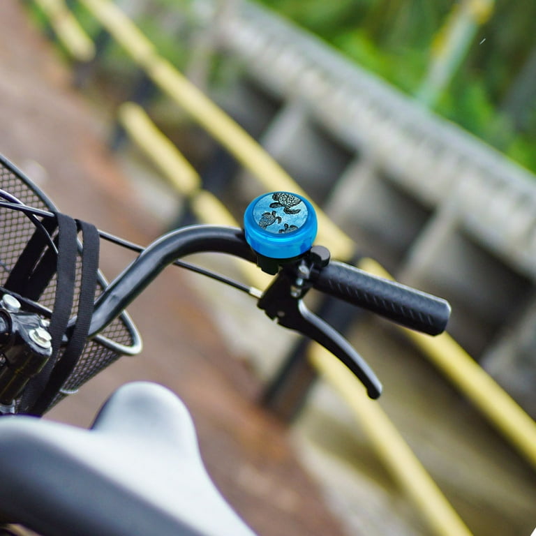 WIRESTER Bicycle Bell Aluminum Alloy Mini Bike Bell With Ring Horn Accessories for Adults Men Women Kids Girls and Boys Ocean Sea Turtle