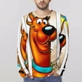 thumbnail image 4 of Scooby Doo Men's Graphic T Shirts Long Sleeve Printed Tee Tops Autumn Casual T-Shirt Fall Clothes M, 4 of 6